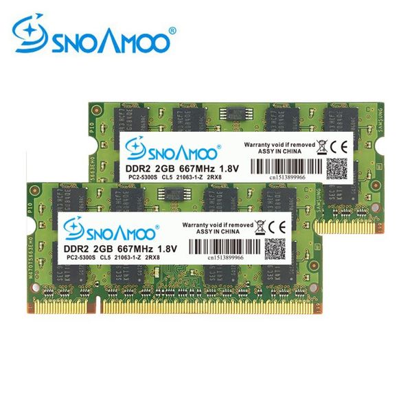 

snoamoo ноутбук rams ddr2 2gb 667mhz- 800 мгц pc2-6400s 200pin 1.8v 2rx8 so-dimm гарантия компьютера