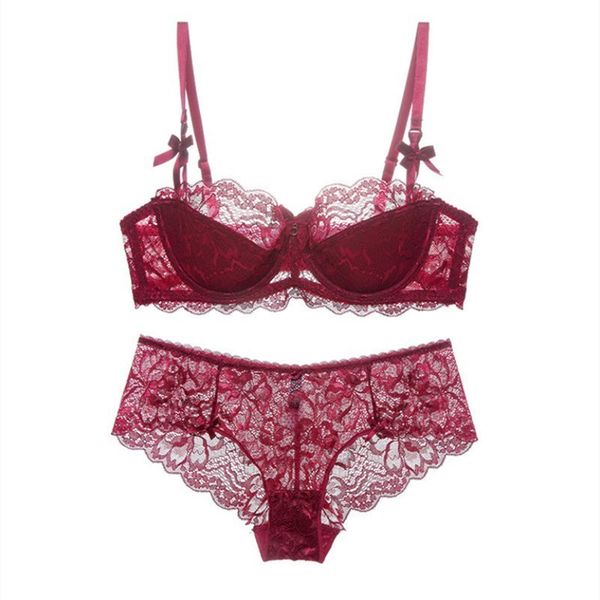 

miss zia lace unlined bra set underwire plus size intimates summer women de cup womans lingerie 2021 underwear & sleepwears, Red;black