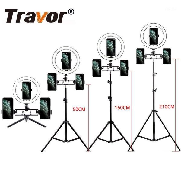 

travor ring lamp 10 inch selfie ring light with phone holder tripod stand phone for youtube pgraphy led light1