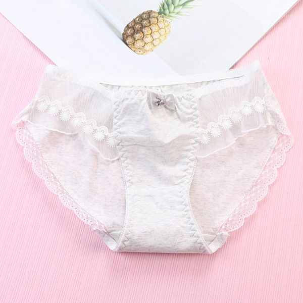 

summer new style comfortable breathable underwear women low waist lace bow briefs1, Black;pink