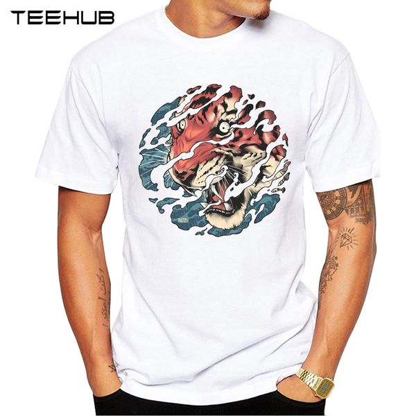 

teehub new men's fashion tiger design t-shirt short sleeve o-neck cool hipster tee sport hooded sweatshirt hoodie
