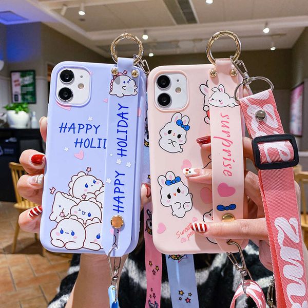 

3case with rabbit and cat strap for vip 12, 7, 8, 6, 6s plus, 5, 5s, se, x, xr, xs, max, 11, 11pro, max girlcf1