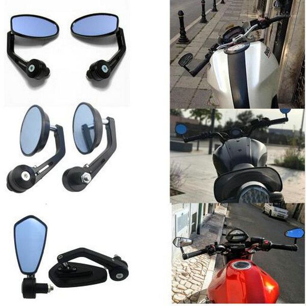 

2pcs universal 7/8" square bar end rear mirrors moto motorcycle motorbike scooters rearview mirror side view mirrors1