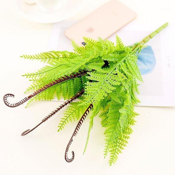 

decorative flowers & wreaths fake plant fern persian grass wedding wall decor artificial flower green leaf plastic for home garden landscape