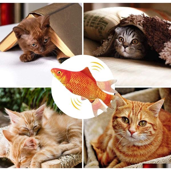 

catnip fish toys for cats, plush simulation fish, electric wagging cat toy, catnip interactive fish toy wi qyljfr lipper