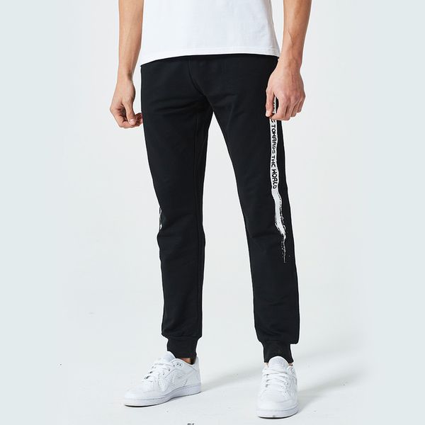 

2021 new men ny mens sweat male cotton sportswear menswear thick warm long casual trousers straight pants yent, Black
