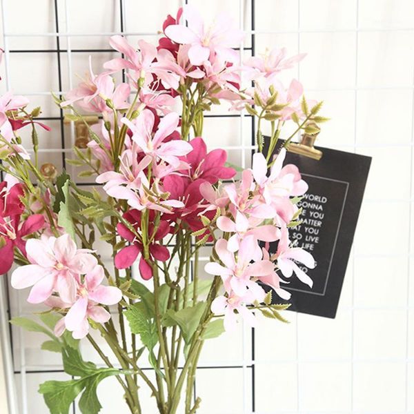 

decorative flowers & wreaths diy artificial lily flores wedding bridal bouquet silk orchid magnolia for home decoration1