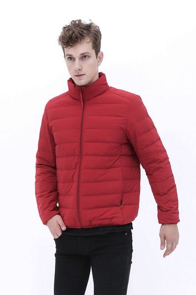 

men s designers winter coat down jacket for men new 90 white duck down double layer seamless stand collar large men s clothing, Black