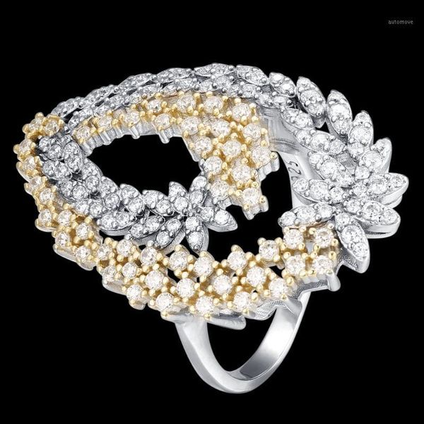 

fahmi 2020 new popular 100% 925 sterling silver love heart ring4-9 original jewellery for women party wedding gift1, Golden;silver