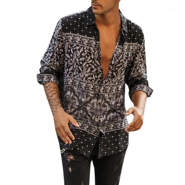 

men's casual shirts 2021 fashion male mens autumn shirt long sleeve beach loose blouse outdoor daily sport 1, White;black