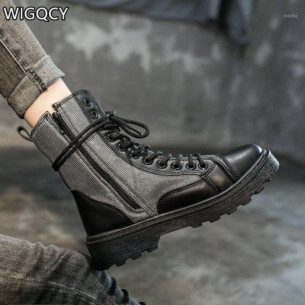 

boots 2021 autumn and winter women's british style thick-soled comfortable zipper short women1, Black