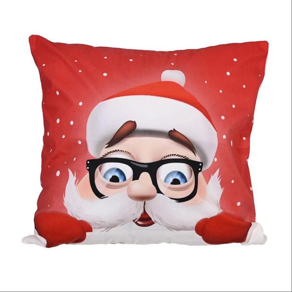 

christmas printed square pillowcase/cartoon old man/xmas decor/festival atmosphere scene arrangement/home dressing supplie
