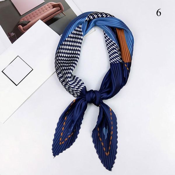 

fashion print square scarf women artificial silk scarf female crinkle neck scarves retro wrinkle headscarf bandana handkerchief wmtckl, Black