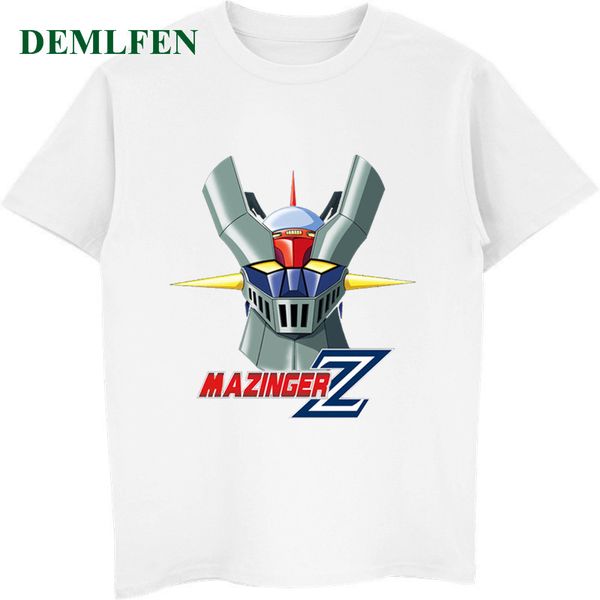 

mazinger z печать мужская с коротким рукавом o шеи лето смешные аниме хип-хоп тис tops streetwear спорта толстовка с капюшоном hoodie мужчин