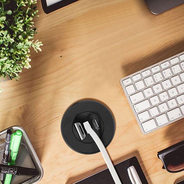 

5cm grommet hole in-desk mounting 3 ports usb 2.0 hub for lappc computer x3ud