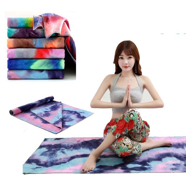 

183*63cm non slip yoga mat cover towel anti skid microfiber sweat absorbent yoga mat towels pilates blankets fitness x114a 258