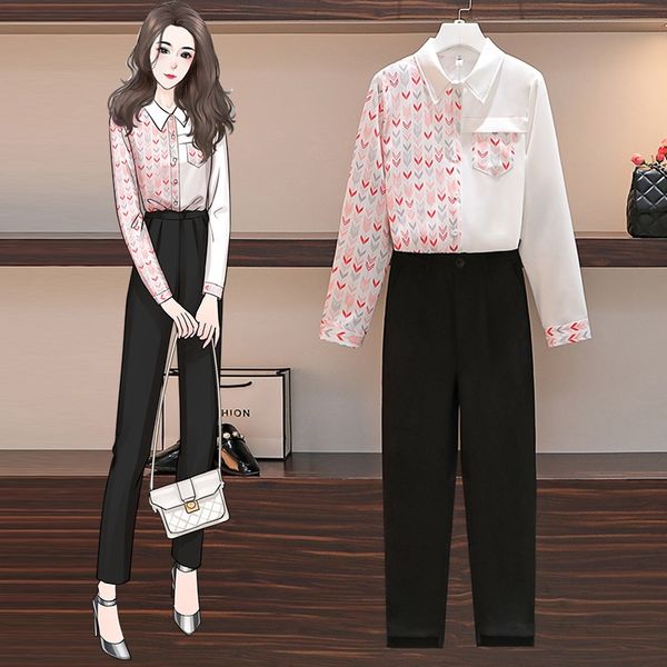 

autumn women's autumn pants suit pants for women 2020 new professional goddess fan slimming western style fashion temperament two-piece, Gray