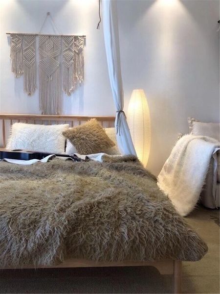 

2021 designer blankets long lamb fur blanket for sofa chair bed winter throw blankets fast ship