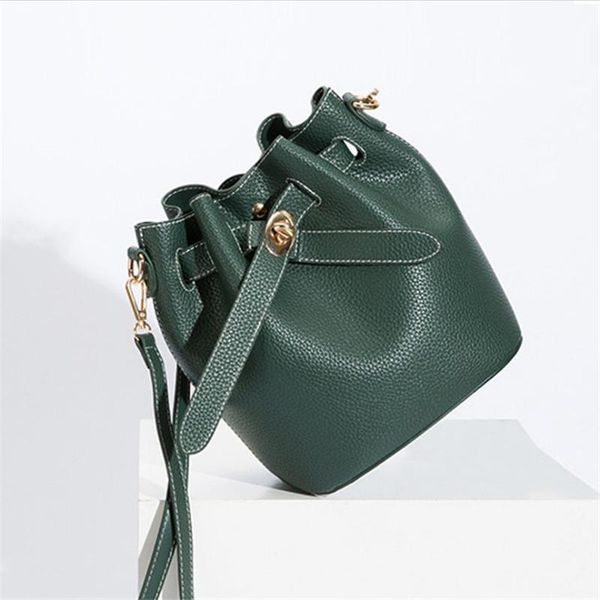 

mini water bucket bag female bow-knot tide korean version of the simple matches everything satchel handbag
