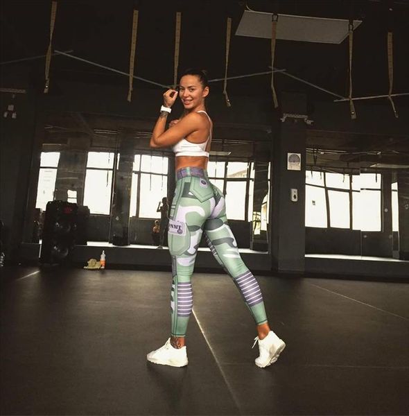 

women muscle leggings army green camouflage printed sporting leggings female push up jeggings femme drop shipping, Black