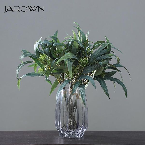 

decorative flowers & wreaths jarown artificial plant 5 branches fruit oval eucalyptus leaves bunch money leaf wedding home decor fake flower