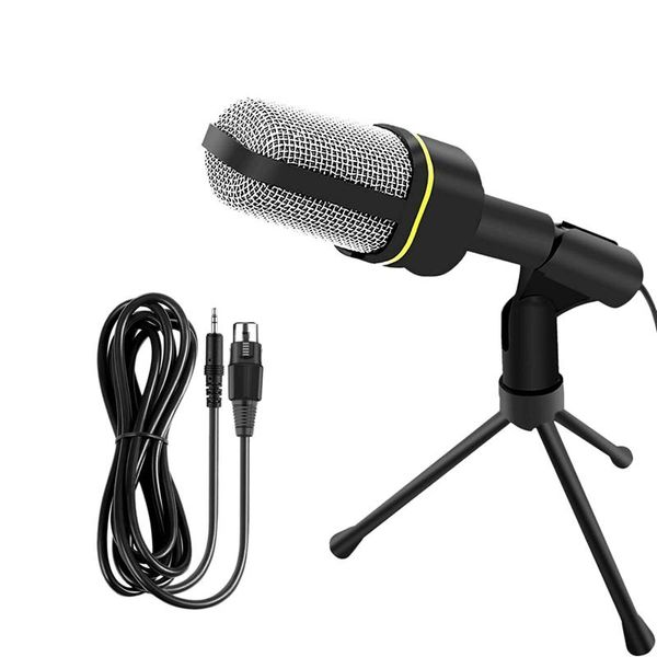 

3.5mm condenser microphone tripod desko recording computer pc phone mic