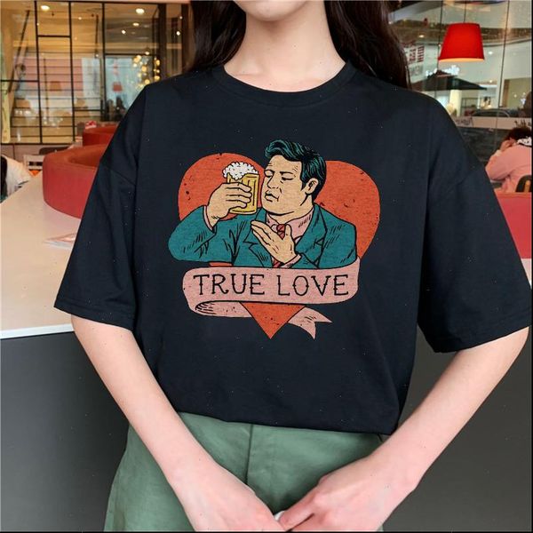 

summer spoof fun print casual harajuku female short sleeve ins black o neck tees ulzzang loose t shirt, White