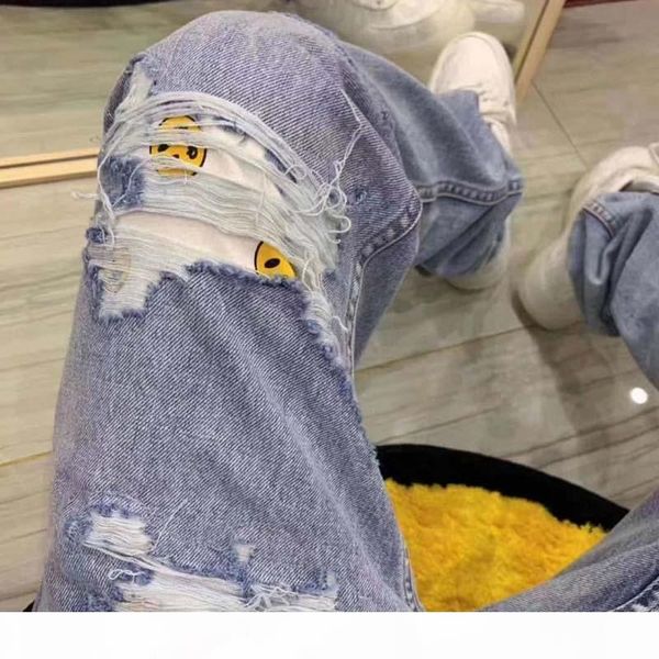 

justin bieber drew house mens jeans hip hop pants stylist jeans distressed ripped biker jean slim fit motorcycle denim jeans size 28-36, Blue