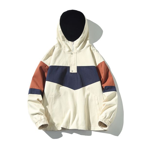 

man hip harajuku size windbreaker jacket streetwear clothing hooded jackets men plus korean fashions 2021 hop bomber ojfag, Black