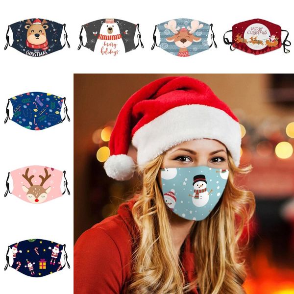 

christmas protective face masks washable reusable christmas face cover xmas breathable dustproof masks for kids adults
