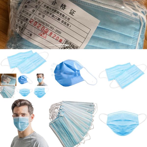 

three face ear-loop mask facial masks cover layer 3-ply non-woven disposable du xfkd
