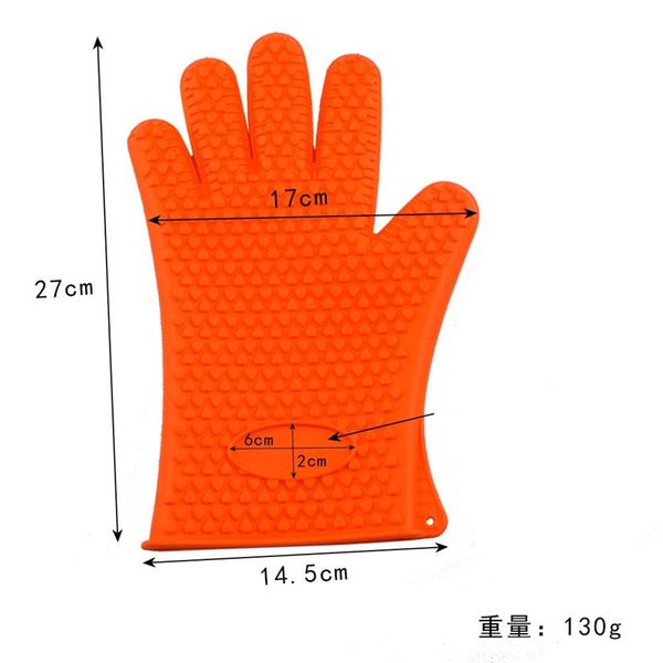 

silicone five fingers mitts heat insulation anti scalding oven gloves security eco friendly sell well with various color 5 05jj j1