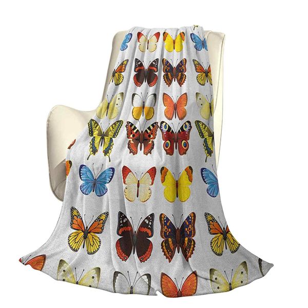 

a collection of detailed butterflies in various shapes vibrant colored creaturesoffice leisure blankets