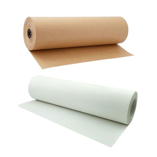 

kraft wrapping paper roll 30cmx30meters gift birthday party wedding packaging 27rf