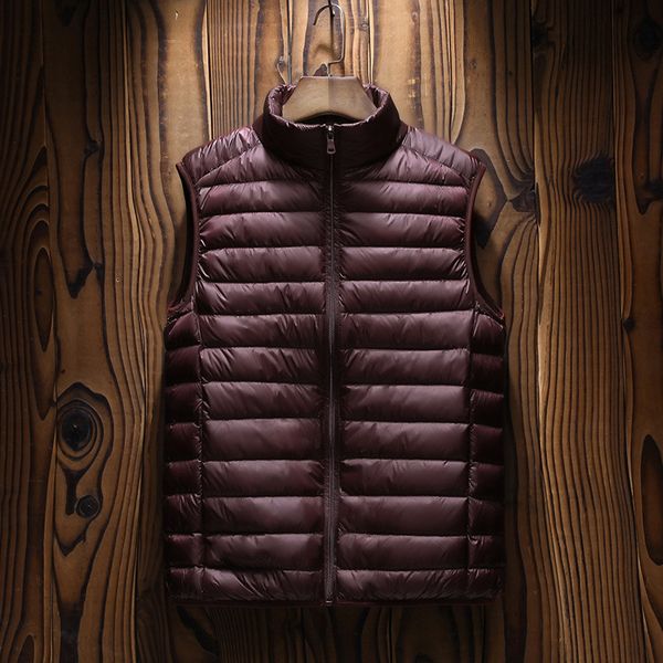 

waistcoat men autumn and winter down jacket vest light casual men coat korean version handsome big shoulder trend men s clothing, Black