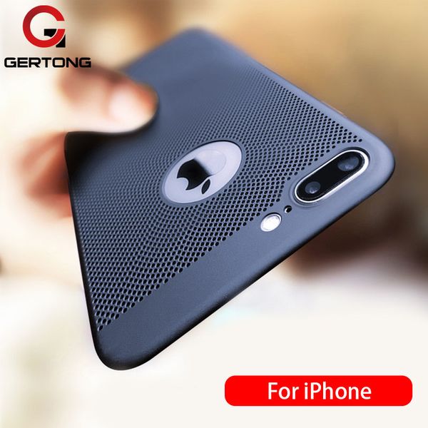 

ultra slim phone 6 6s 7 8 plus hollow heat dissipation case hard pc for iphone 5 s se 11 12 pro xr x xs max i12