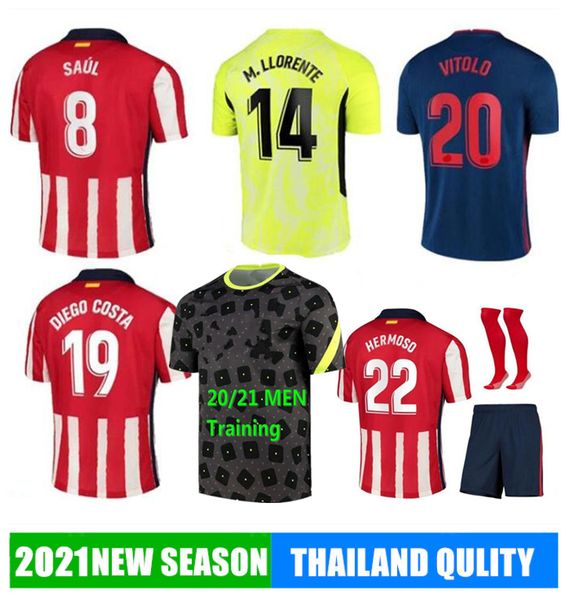 

2021 joao felix men kids kits soccer jerseys koke griezmann saul lemar suarez correa diego costa morata trippier football calcio fútbol, Black;yellow