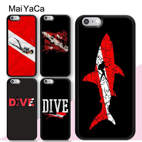 

dive scuba diver shark diving flag case for iphone 12 mini 11 pro x xr xs max se 2020 6s 7 8 plus 5s back cover fundas
