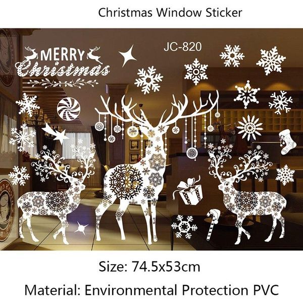 

yoriwoo santa claus wall window sticker glass merry christmas decorations for home 2020 xmas tree ornament happy new year gift wmtlya