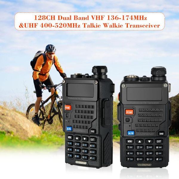 

baofeng 2pcs 128ch dual band vhf 136-174mhz&uhf 400-520mhz talkie walkie transceiver two way radio portable handheld waterproof1
