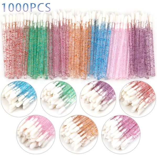 

makeup brushes 500/1000pcs disposable brush soft lipstick mascara gloss wands lip applicators eyelash cleaning cosmetic too