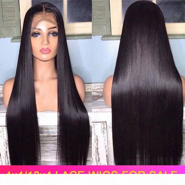 

lace front human hair wigs straight bob wigs human hair closure wig 150% peruvian remy hair natural black frontal wigs for women, Black;brown