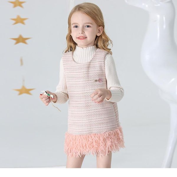 

ma&baby 1-6y toddler baby kid girls dress autumn winter sleeveless feathers party wedding birthday evening dresses f jllfmr