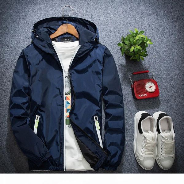 

2018 new spring autumn bomber jacket windbreaker mens hoodies casual jacket mens outwaer thin coats male outwear plus size, Black;brown