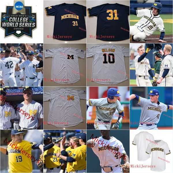 

custom michigan wolverines baseball jersey barry larkin alec rennard jim abbott don lund bill an erik bakich miles lewis jord brewer jimmy k, Black
