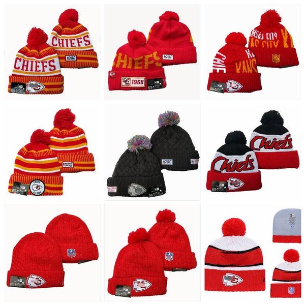 

kansas city chiefs men women youth 2020 sideline home official sport knit hat black football cap red, Blue;gray