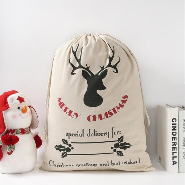 

sacks christmas gift bags monogrammable sack drawstring bag santa claus deer 9 designs bulk dwe361 g