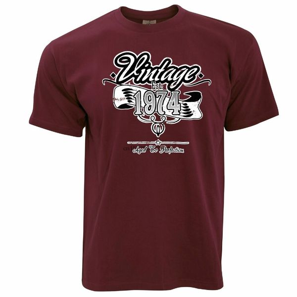 

birthday t shirt vintage est 1974 aged to perfection distressed design sport hooded sweatshirt hoodie