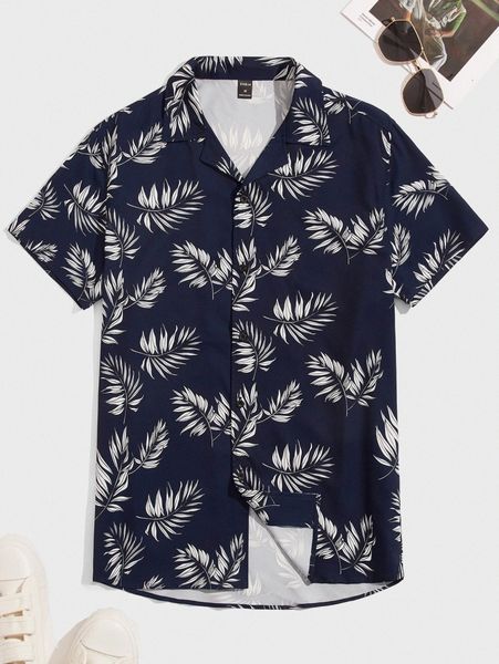 

men tropical print shirt x3ki#, White;black