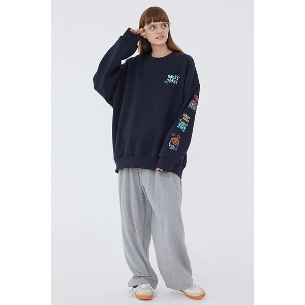 

2021 new cartoons retro printing around the neck men and women street fashion jacket autumn tq8k, Black